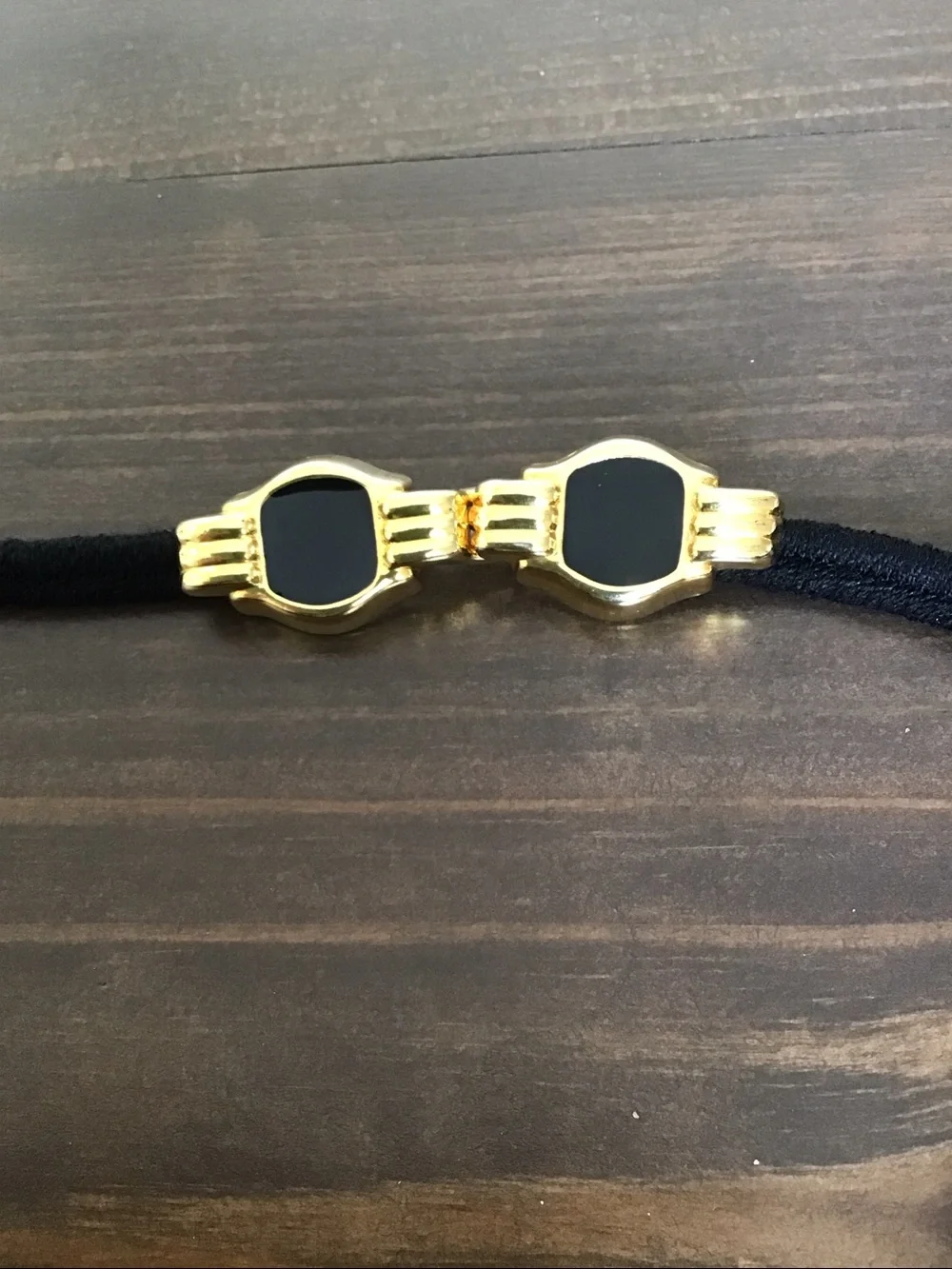Vintage skinny elastic cord cinch belts.